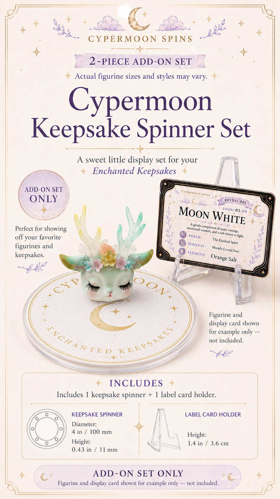 Spins Keepsake Display Set — Add-On Only
