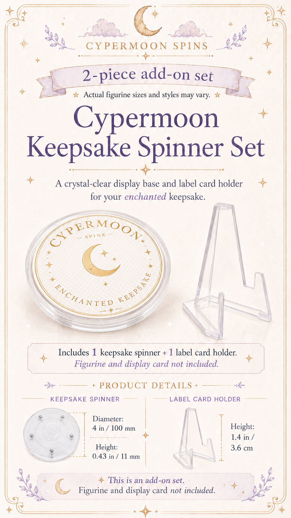 Spins Keepsake Display Set — Add-On Only